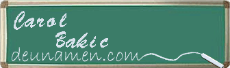 Carol Bakic Visitenkarte
